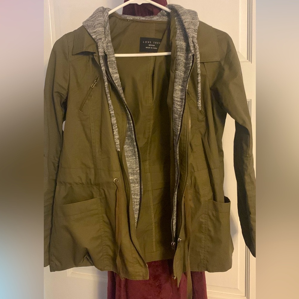 Green utility jacket